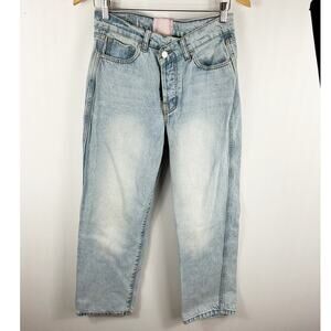 Revice Denim Light Wash Jeans Angled Waistband 28 - Flaw